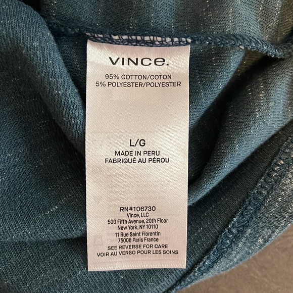 Vince. Regular Fit Space Dyed Hoodie Size Large NWT - Picture 7 of 7